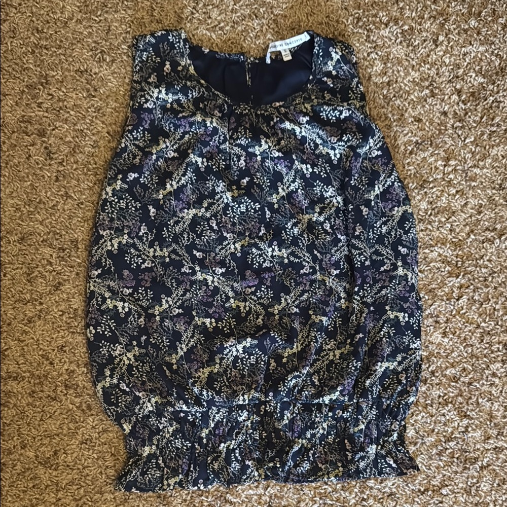 Collective Concepts Navy Floral Tank Top